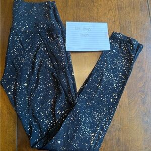 Black and gold Speckled Leggings